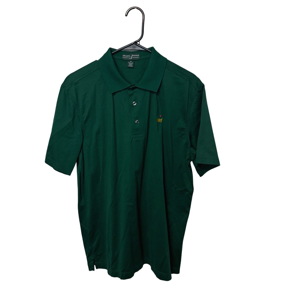 Augusta National Masters Polo Shirt Mens Medium Green Pima Cotton Golf Collared